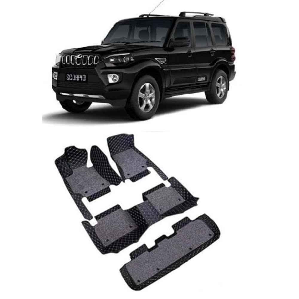 Floor Mats for Scorpio New - black